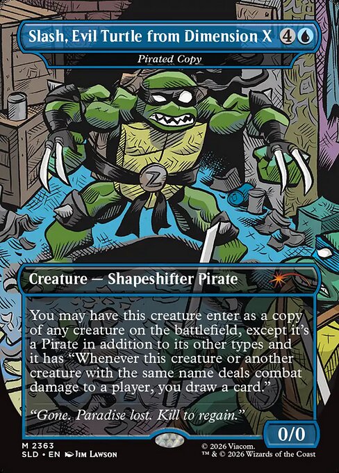 (SLD-MU)『Slash, Evil Turtle from Dimension X』Pirated Copy/海賊の写し 【No.2363】