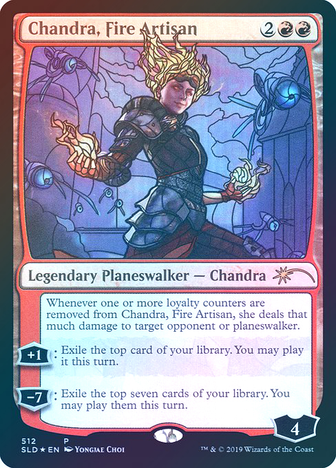 【Foil】(SLD-RR)Chandra, Fire Artisan/炎の職工、チャンドラ