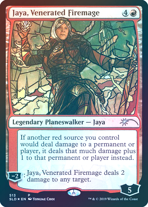 【Foil】(SLD-UR)Jaya, Venerated Firemage/敬慕される炎魔道士、ヤヤ