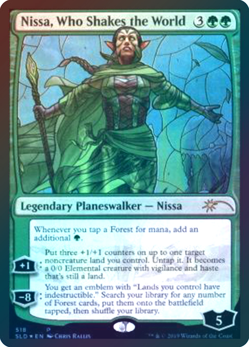 【Foil】(SLD-RG)Nissa, Who Shakes the World/世界を揺るがす者、ニッサ
