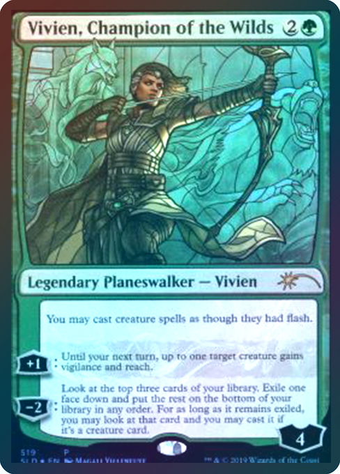 【Foil】(PSLD-RG)Vivien, Champion of the Wilds/野獣の擁護者、ビビアン