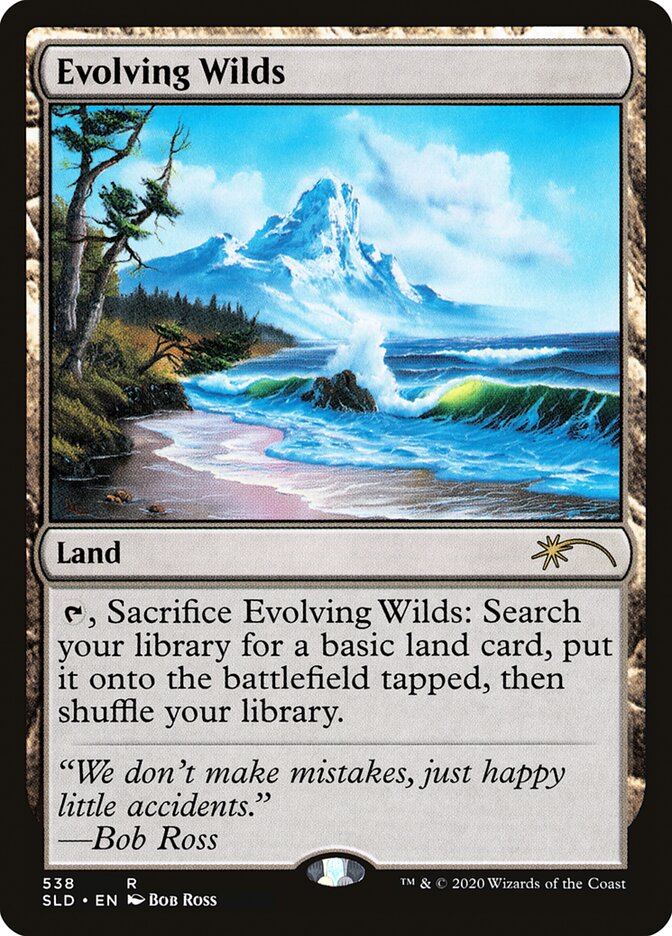 【Foil】(SLD-RL)Evolving Wilds/進化する未開地【No.538, Illus. Bob Ross】