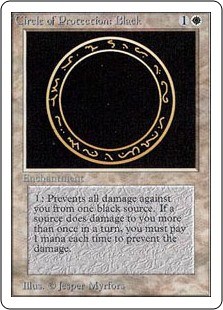 (2ED-CW)Circle of Protection: Black/黒の防御円