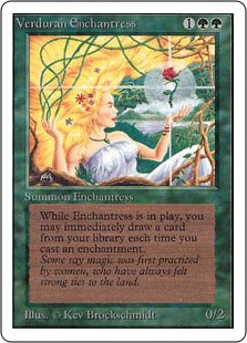 (3ED-RG)Verduran Enchantress/新緑の女魔術師