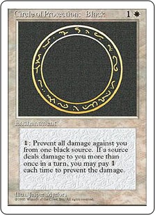 (4ED-CW-FBB)Circle of Protection: Black/黒の防御円