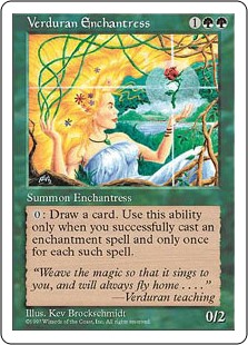 (5ED-RG)Verduran Enchantress/新緑の女魔術師