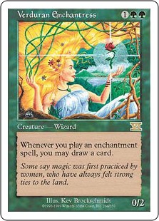 (6ED-RG)Verduran Enchantress/新緑の女魔術師