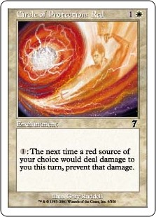 【Foil】(7ED-CW)Circle of Protection: Red/赤の防御円