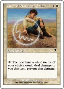 【Foil】(7ED-CW)Circle of Protection: White/白の防御円