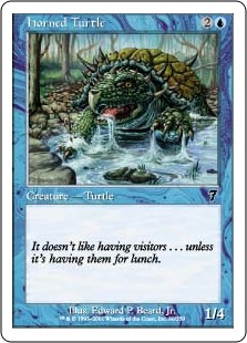 【Foil】(7ED-CU)Horned Turtle/角海亀