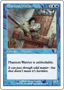 【Foil】(7ED-UU)Phantom Warrior/幻影の戦士