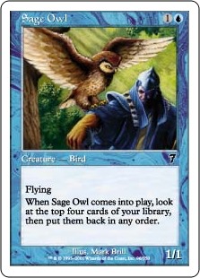 【Foil】(7ED-CU)Sage Owl/物知りフクロウ