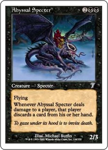 【Foil】(7ED-UB)Abyssal Specter/深淵の死霊