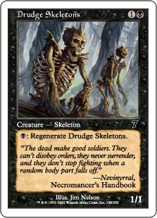 【Foil】(7ED-CB)Drudge Skeletons/蠢く骸骨