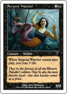 【Foil】(7ED-CB)Serpent Warrior/蛇人間の戦士