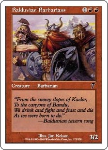 【Foil】(7ED-CR)Balduvian Barbarians/バルデュヴィアの蛮族