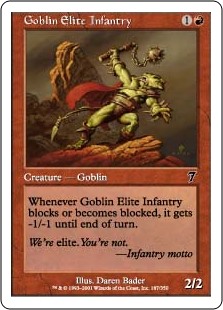 【Foil】(7ED-CR)Goblin Elite Infantry/ゴブリン精鋭歩兵部隊