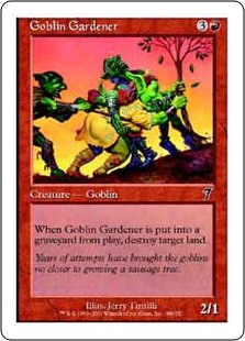 【Foil】(7ED-CR)Goblin Gardener/ゴブリンの庭師