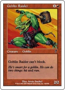 【Foil】(7ED-CR)Goblin Raider/ゴブリンの略奪者