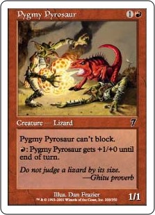 【Foil】(7ED-CR)Pygmy Pyrosaur/ピグミー・パイロザウルス