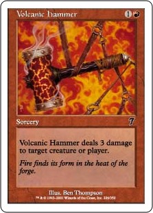 【Foil】(7ED-CR)Volcanic Hammer/火山の鎚