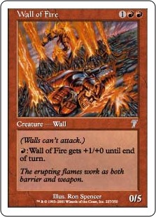 【Foil】(7ED-UR)Wall of Fire/炎の壁