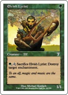 【Foil】(7ED-UG)Elvish Lyrist/エルフの抒情詩人