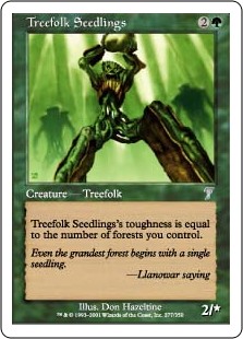 (7ED-UG)Treefolk Seedlings/ツリーフォークの若木