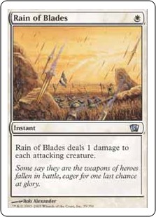 【Foil】(8ED-UW)Rain of Blades/刃の雨