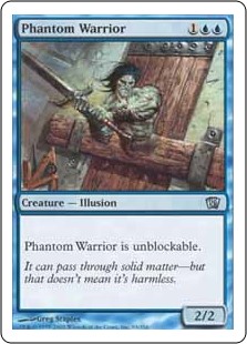 【Foil】(8ED-UU)Phantom Warrior/幻影の戦士