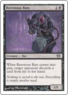 【Foil】(8ED-CB)Ravenous Rats/貪欲なるネズミ
