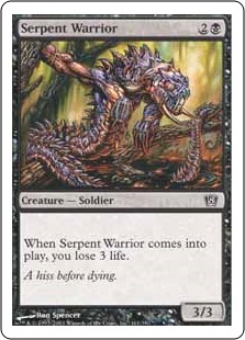 【Foil】(8ED-CB)Serpent Warrior/蛇人間の戦士