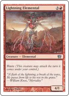 【Foil】(8ED-CR)Lightning Elemental/稲妻の精霊