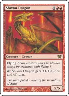 【Foil】(8ED-RR)Shivan Dragon/シヴ山のドラゴン