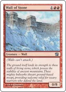 【Foil】(8ED-UR)Wall of Stone/石の壁