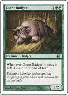 【Foil】(8ED-CG)Giant Badger/大アナグマ