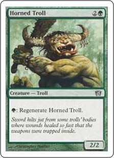 【Foil】(8ED-CG)Horned Troll/有角トロール