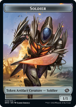 【Foil】(BRO-Token)Soldier Token/兵士トークン【No.008】