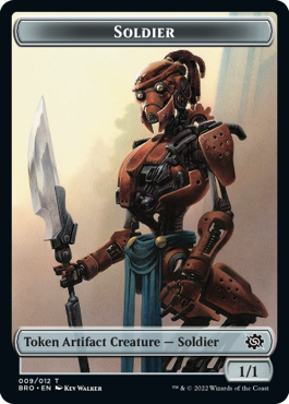 【Foil】(BRO-Token)Soldier Token/兵士トークン【No.009】