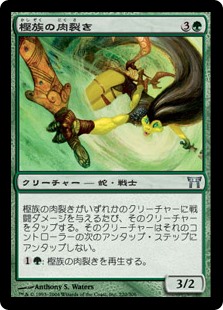 【Foil】(CHK-UG)Kashi-Tribe Reaver/樫族の肉裂き