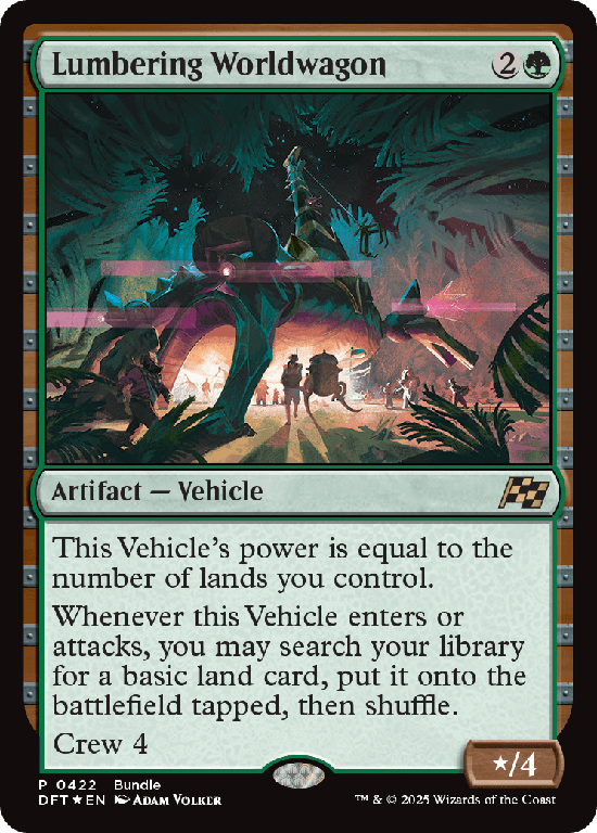 【Foil】(DFT-Promo-Bundle)Lumbering Worldwagon/重厚な世界踏破車【No.0422】