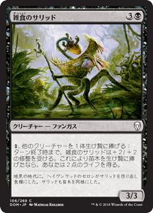 【Foil】(DOM-CB)Thallid Omnivore/雑食のサリッド