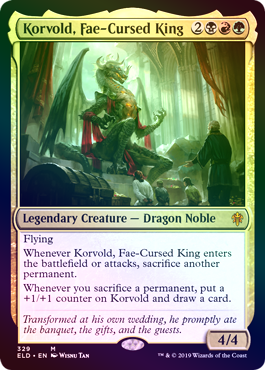 【Foil】(ELD-MM)Korvold, Fae-Cursed King/フェイに呪われた王、コルヴォルド