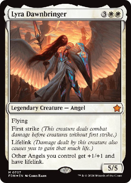 【Foil】(FDN-MW)Lyra Dawnbringer/黎明をもたらす者ライラ