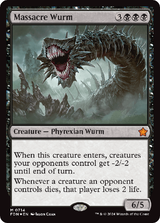 【Foil】(FDN-MB)Massacre Wurm/虐殺のワーム