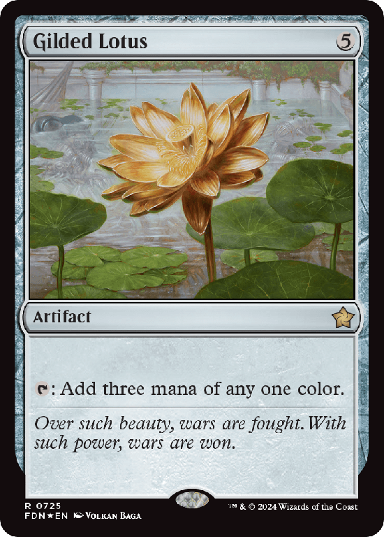 【Foil】(FDN-RA)Gilded Lotus/金粉の水蓮