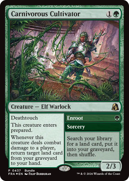 【Foil】(FRA-Promo-Bundle)Carnivorous Cultivator/人喰い植物の耕作者