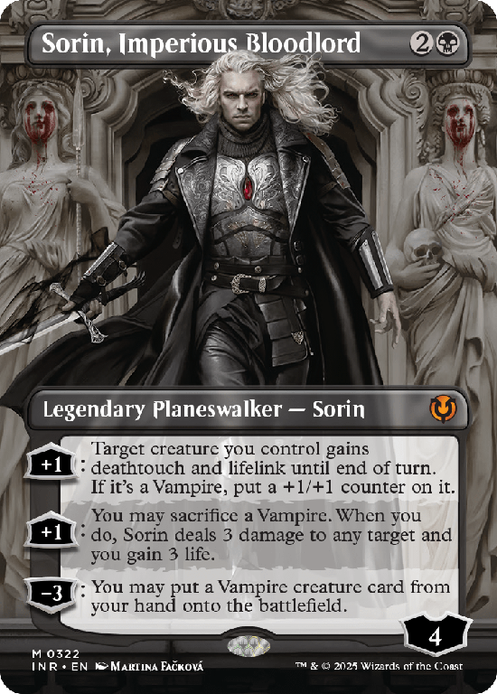 【ボーダーレス】(INR-MB)Sorin, Imperious Bloodlord/傲慢な血王、ソリン【No.0322】