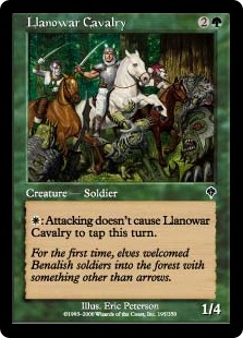 【Foil】(INV-CG)Llanowar Cavalry/ラノワールの騎兵隊