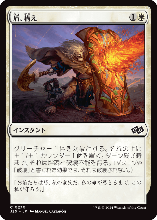 (J25-CW)Take Up the Shield/盾、構え